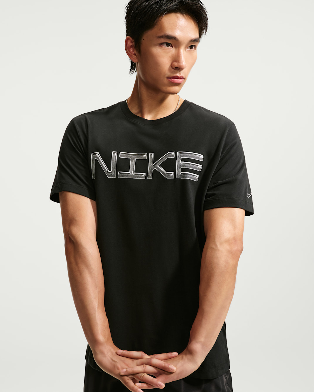 Nike Men's Dri-FIT Training T-Shirt - Black/White