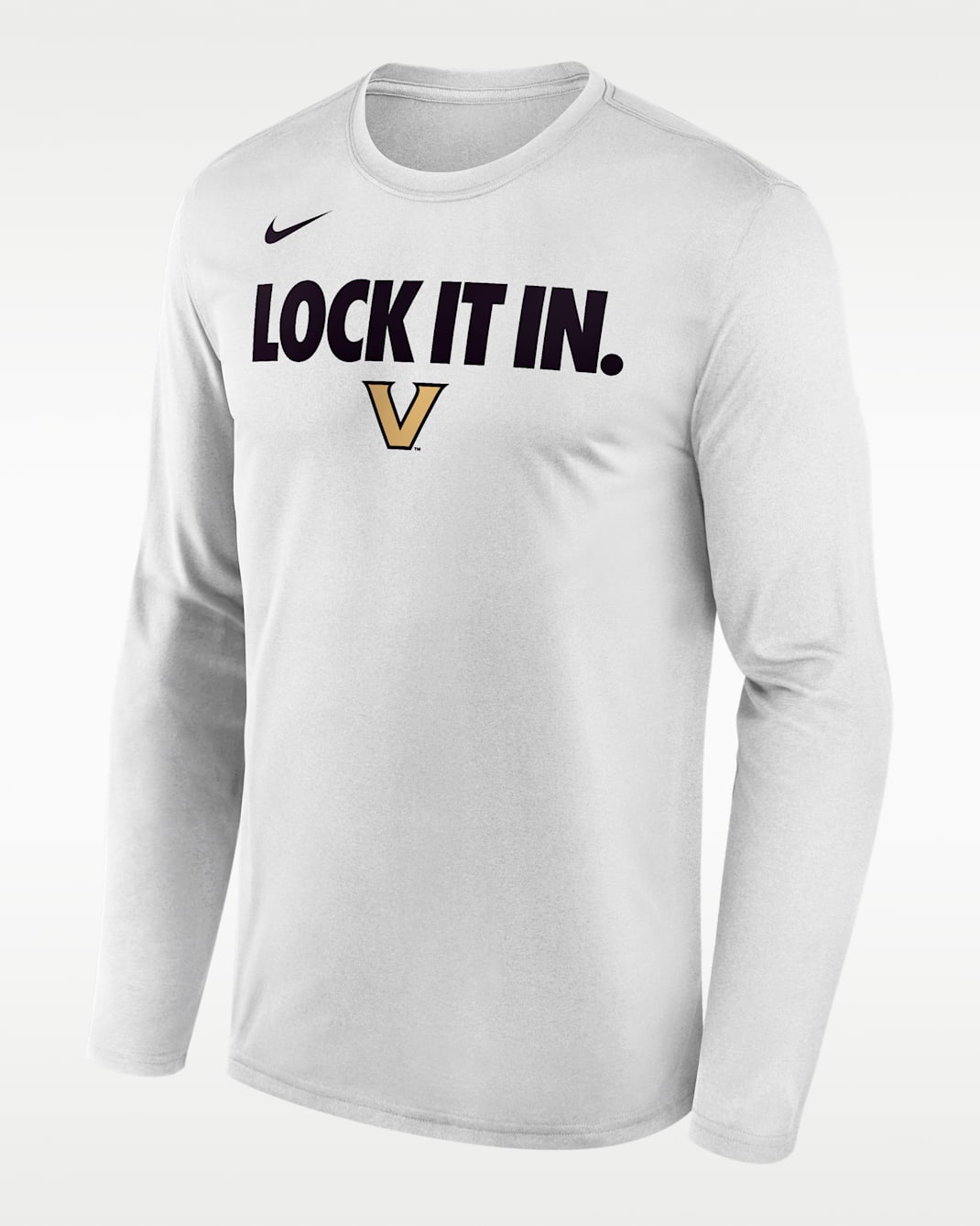 Playera de manga larga universitaria Nike Dri-FIT para hombre Vanderbilt 2026 On-Court Bench