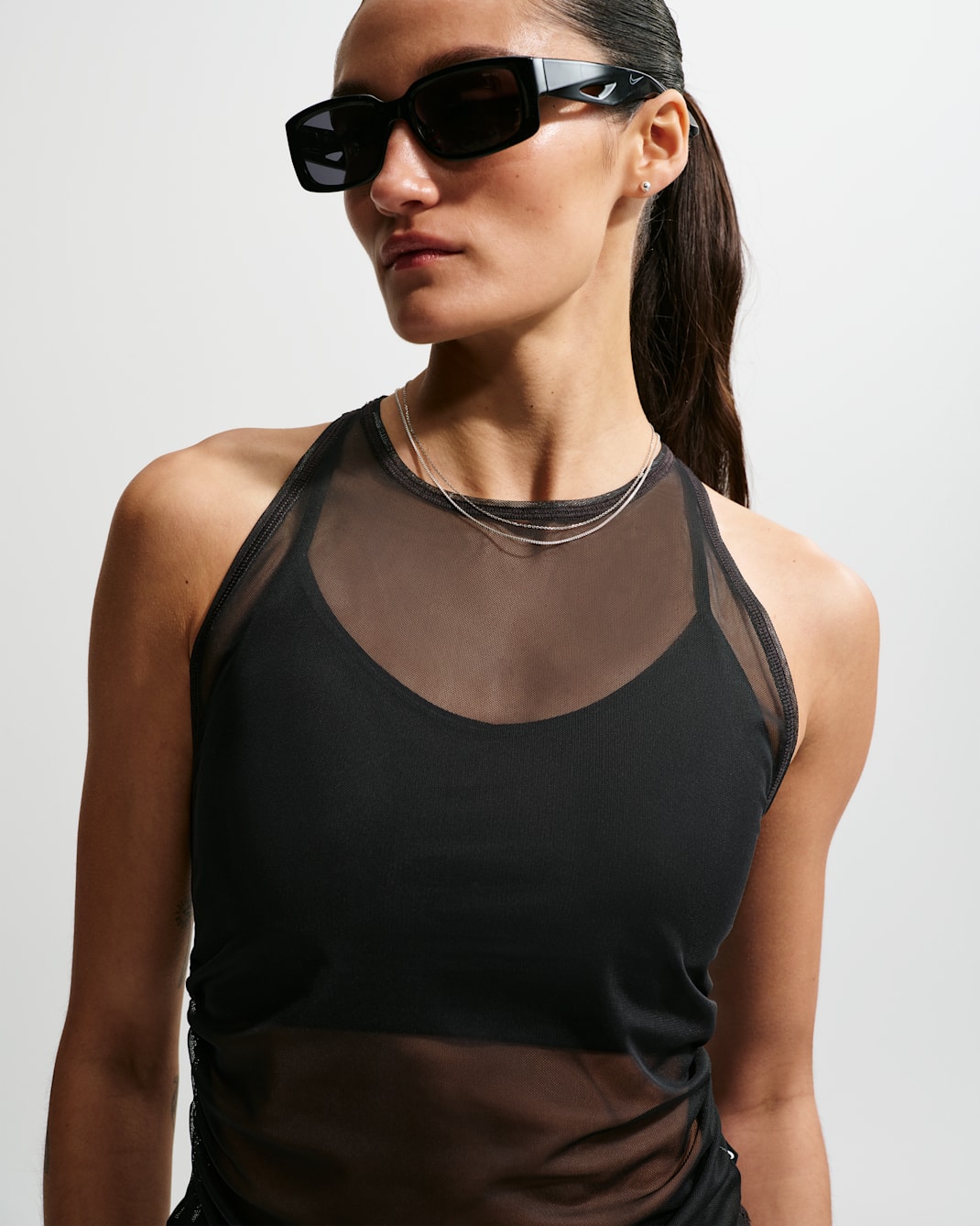 Nike Sportswear Women's Tight Sheer Tank Top - Black/Sail