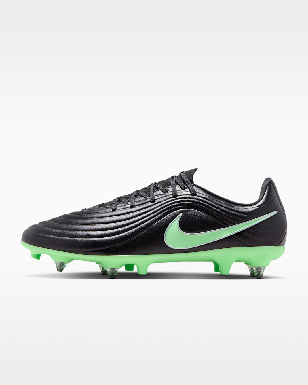 Nike Tiempo Maestro Academy Botes de futbol de perfil baix per a terreny tou - Negre/Negre/Illusion Green
