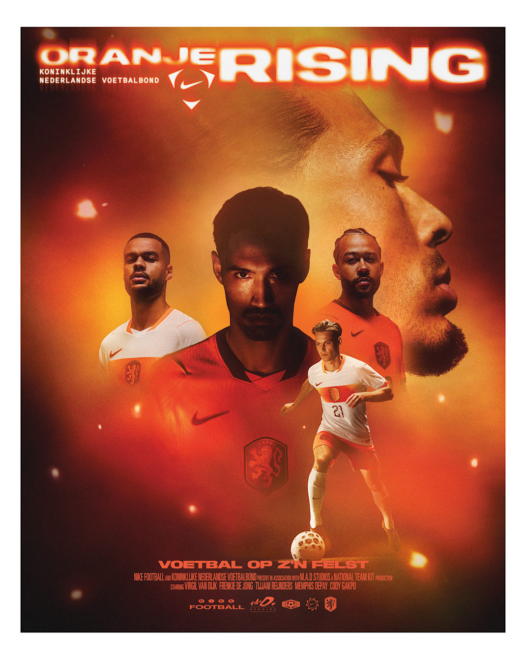 Netherlands Nike Poster 22” x 28” - Multi-Color