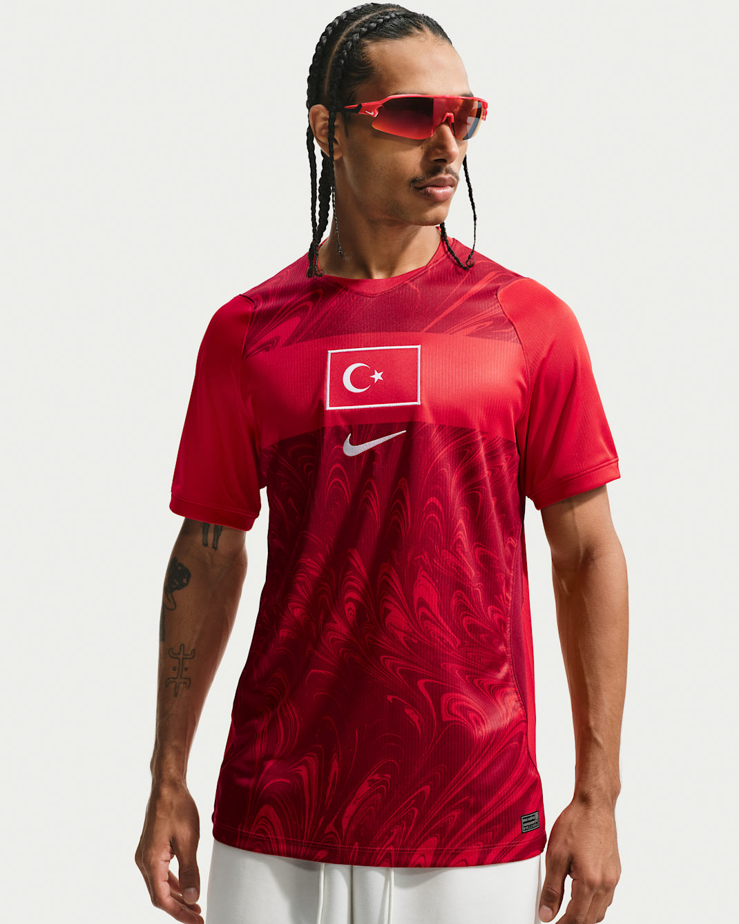 Haut de foot Replica Nike Dri-FIT Turquie 2026 Stadium Domicile pour homme - Sport Red/Team Red/Blanc