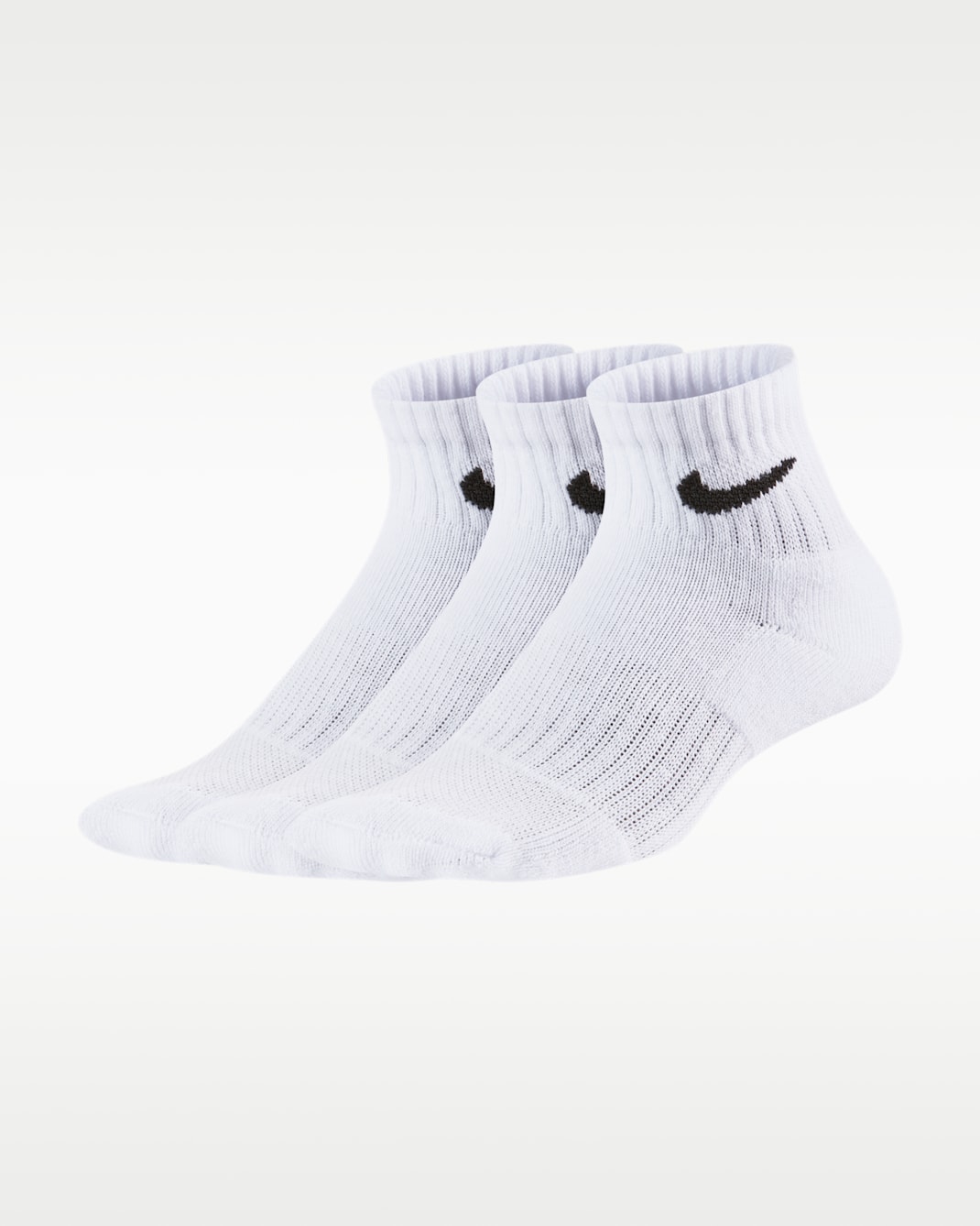 Nike Everyday Younger Kids' Cushioned Ankle Socks (3 Pairs) - White