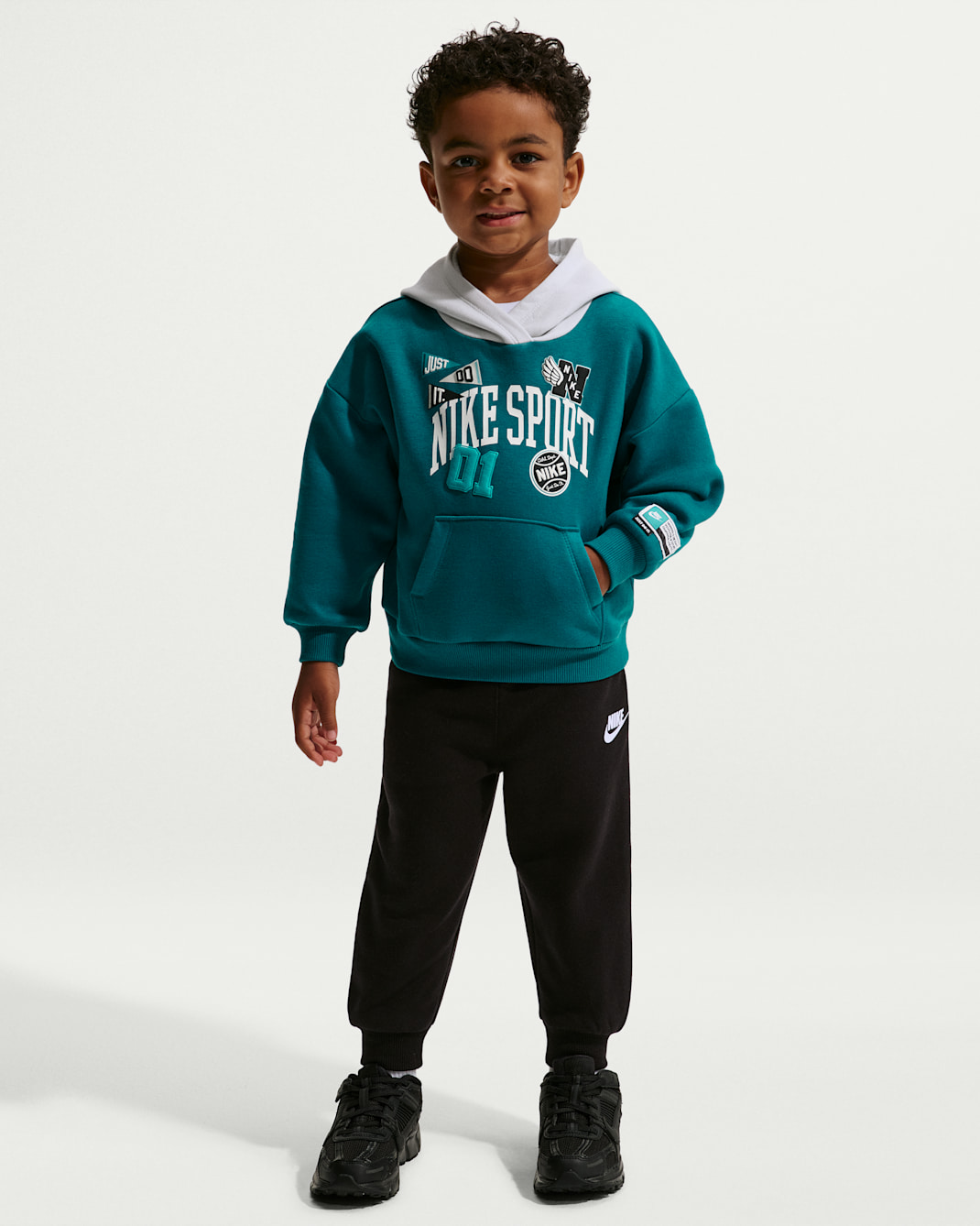 Conjunto de 2 sudaderas con gorro sin cierre Multisport infantil Nike Sportswear - Negro