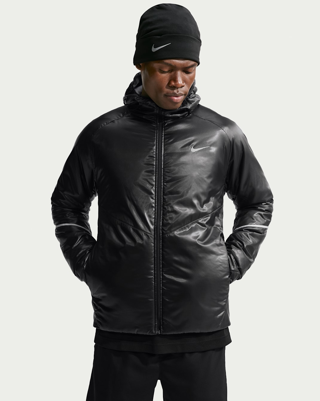 Nike Miler Aerolayer Men's Therma-FIT Running Jacket - Black/Smoke Grey