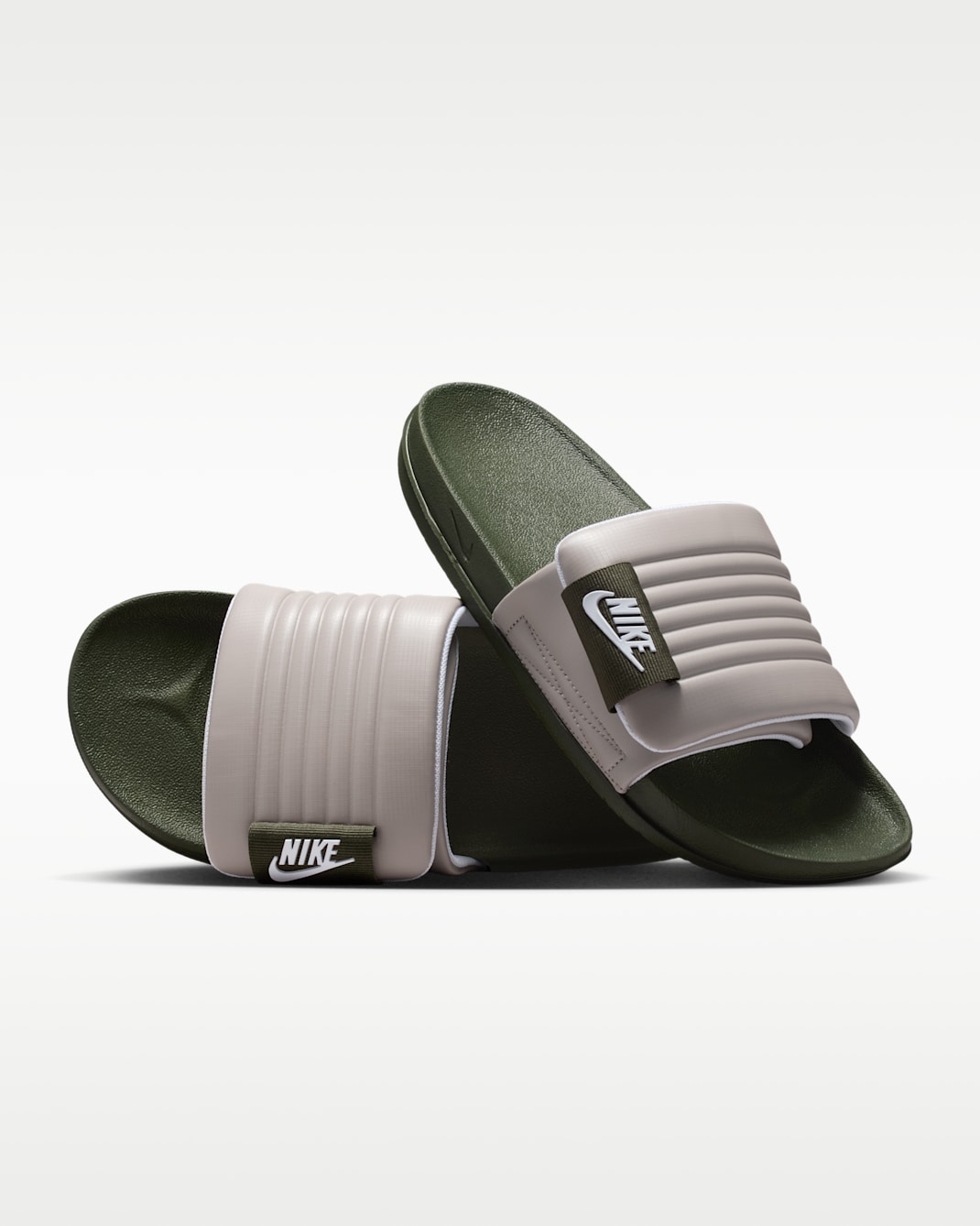 Nike Offcourt Adjust Men's Slides - Cargo Khaki/College Grey/White