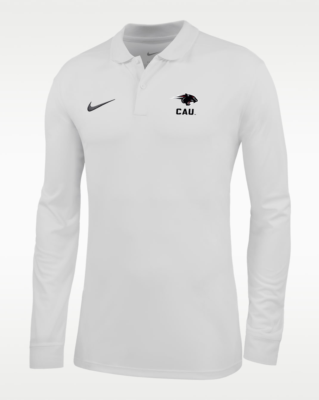 Nike College (Clark Atlanta University) Men's Dri-FIT Long-Sleeve Polo - White