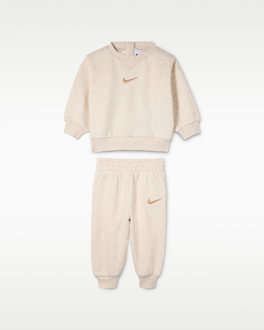 Dwuczęściowy dzianinowy zestaw z bluzą dla niemowląt (0–9 M) Nike Essential - Pale Ivory