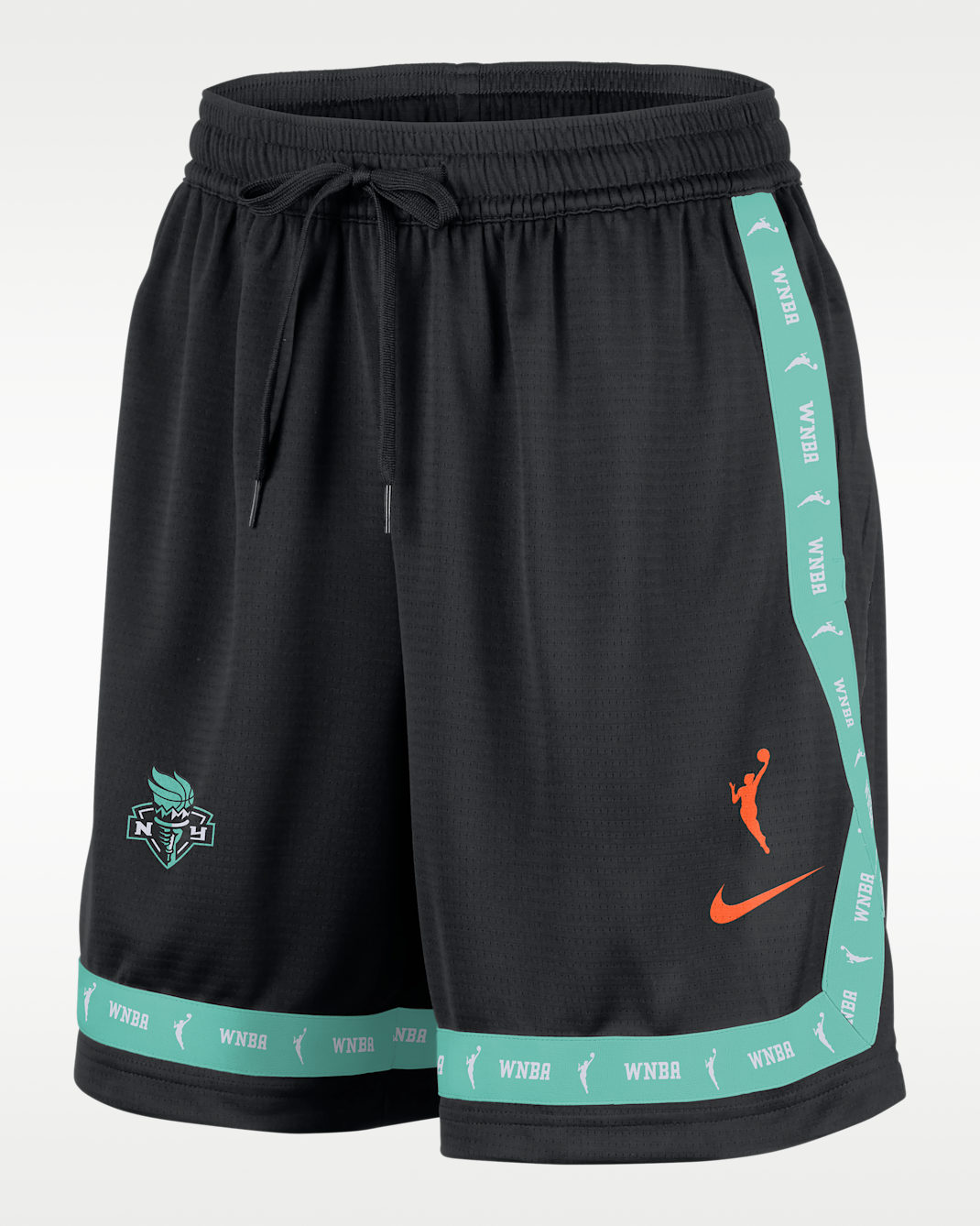 New York Liberty Women's Nike Crossover WNBA Shorts - Black/Brilliant Orange