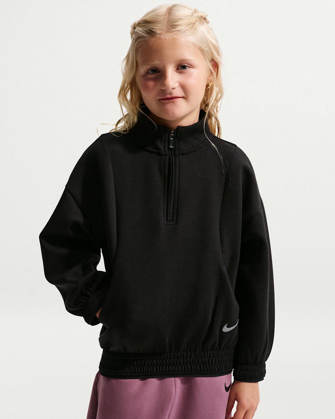 Nike Little Kids' Luxe Perform Quarter-Zip - Black