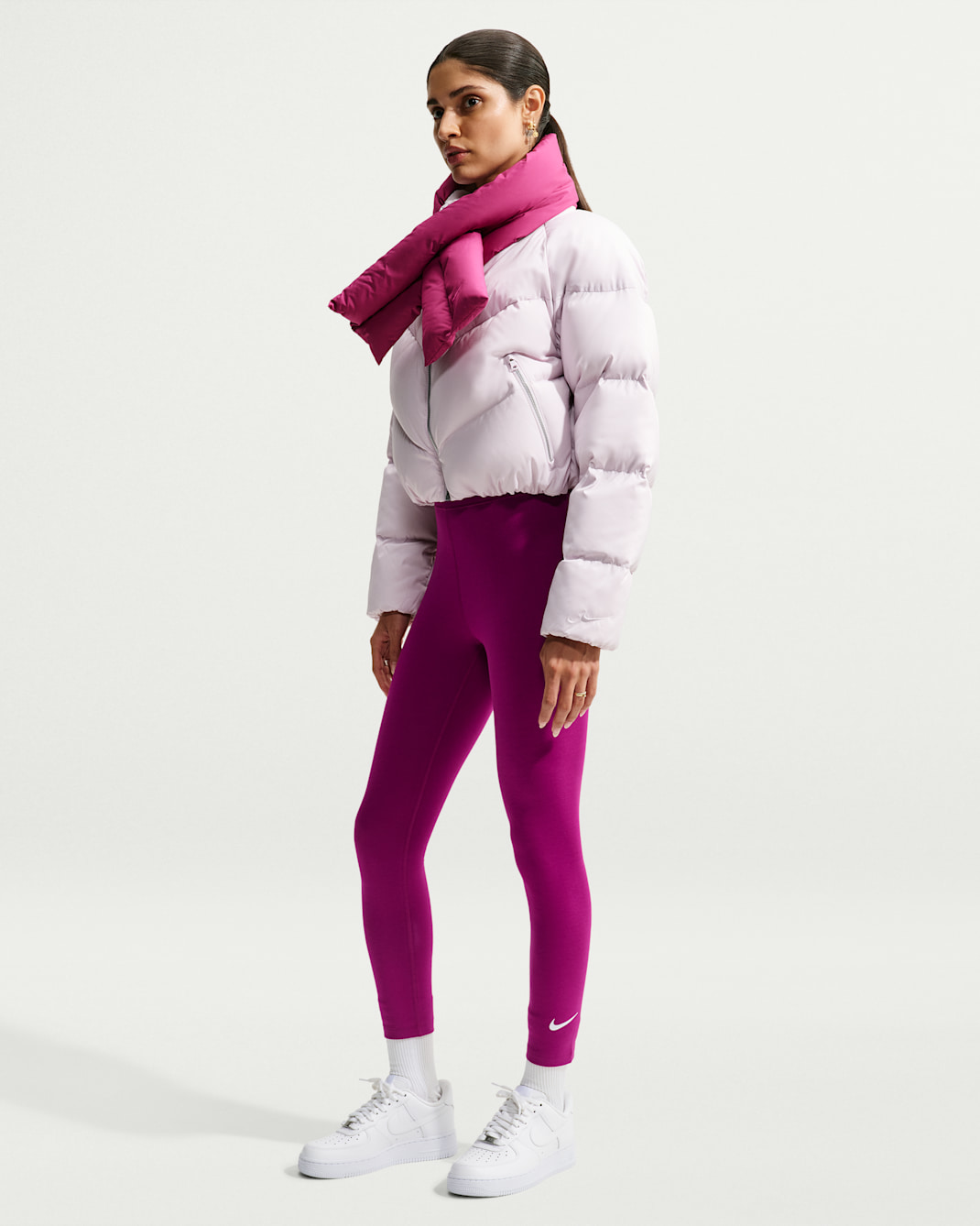 Nike Sportswear Classic Women's High-Waisted 7/8 Leggings - True Berry/White