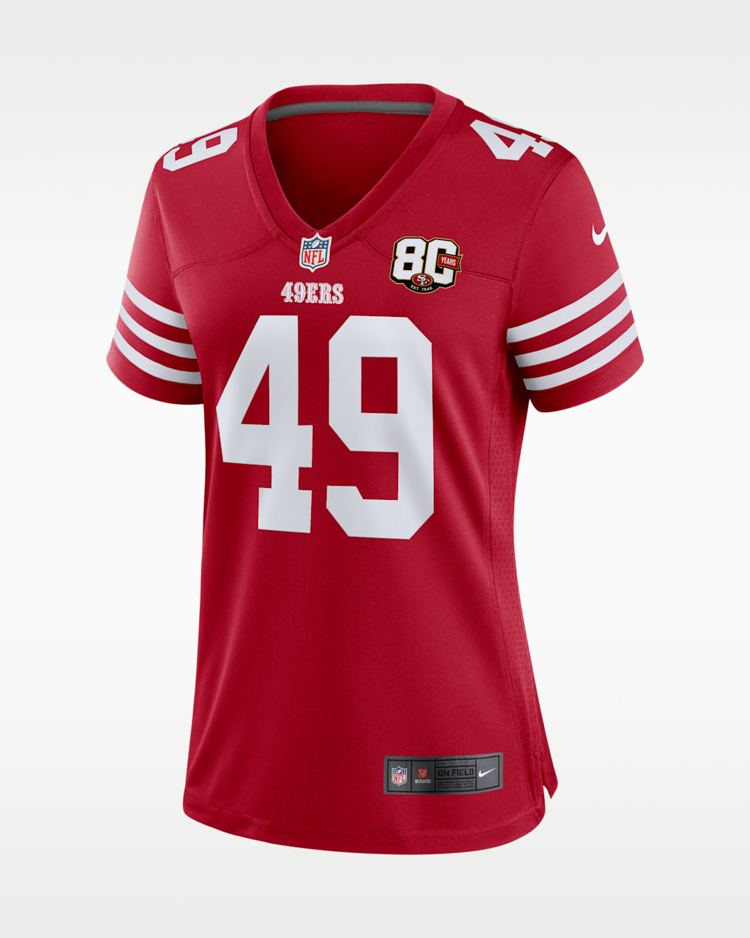 The Faithful San Francisco 49ers 80th Anniversary Women's Nike NFL Game Jersey - Scarlet
