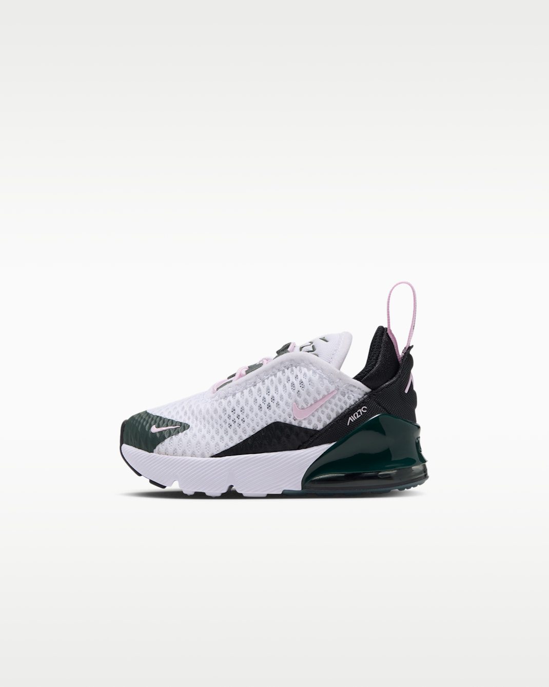 Nike Air Max 270 Baby/Toddler Shoes - White/Camo Green/Black/Pink Foam