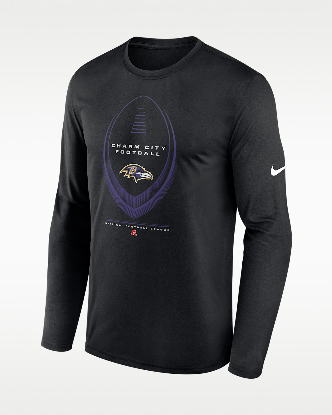 Baltimore Ravens Legend Icon Men's Nike Dri-FIT NFL Long-Sleeve T-Shirt - Black
