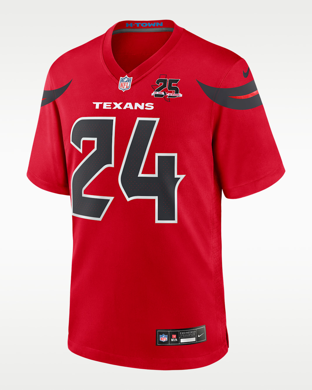 Derek Stingley Jr. Houston Texans 25th Season Men's Nike NFL Game Jersey - Red