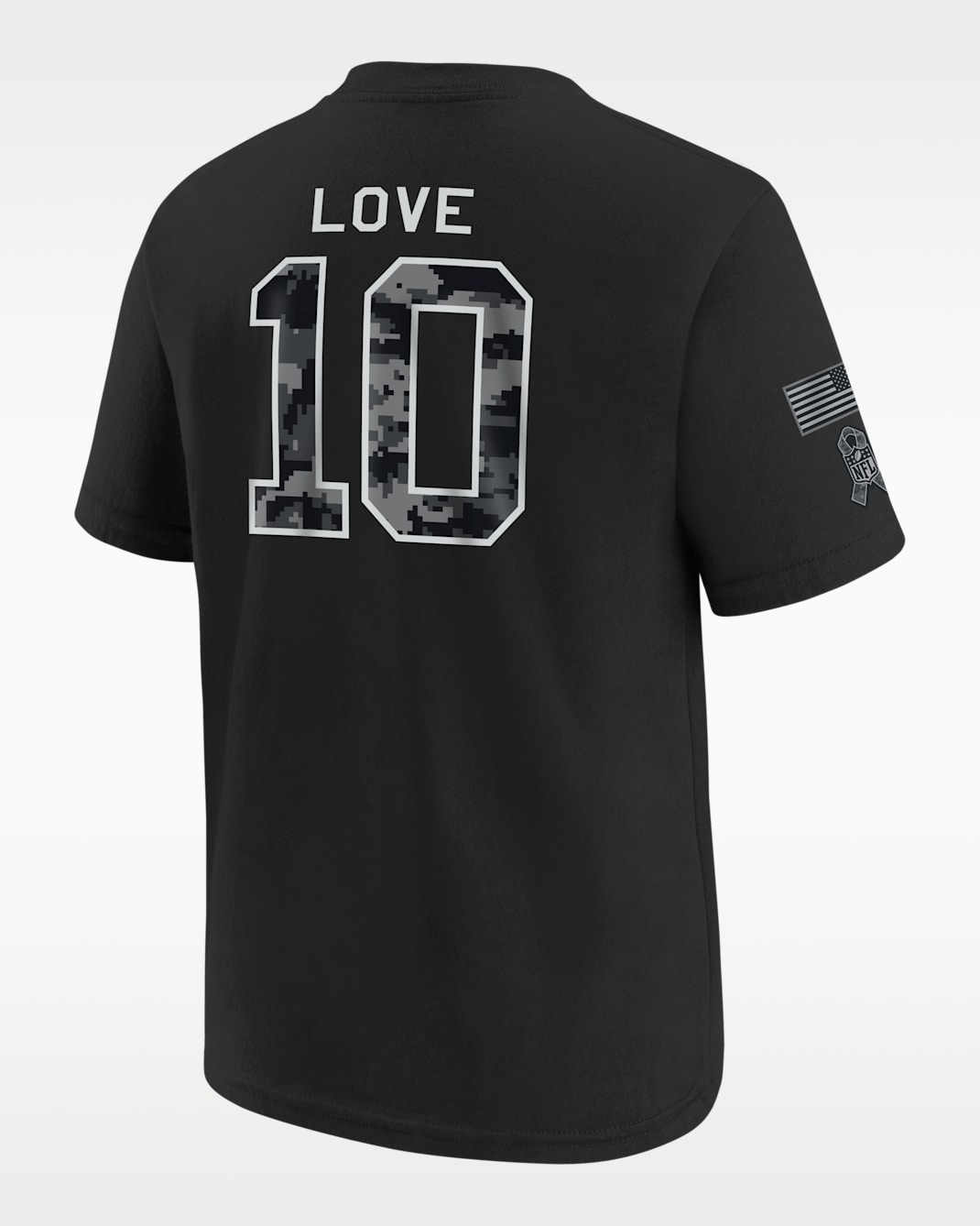 Jordan Love Green Bay Packers Salute to Service Big Kids' Nike NFL T-Shirt
