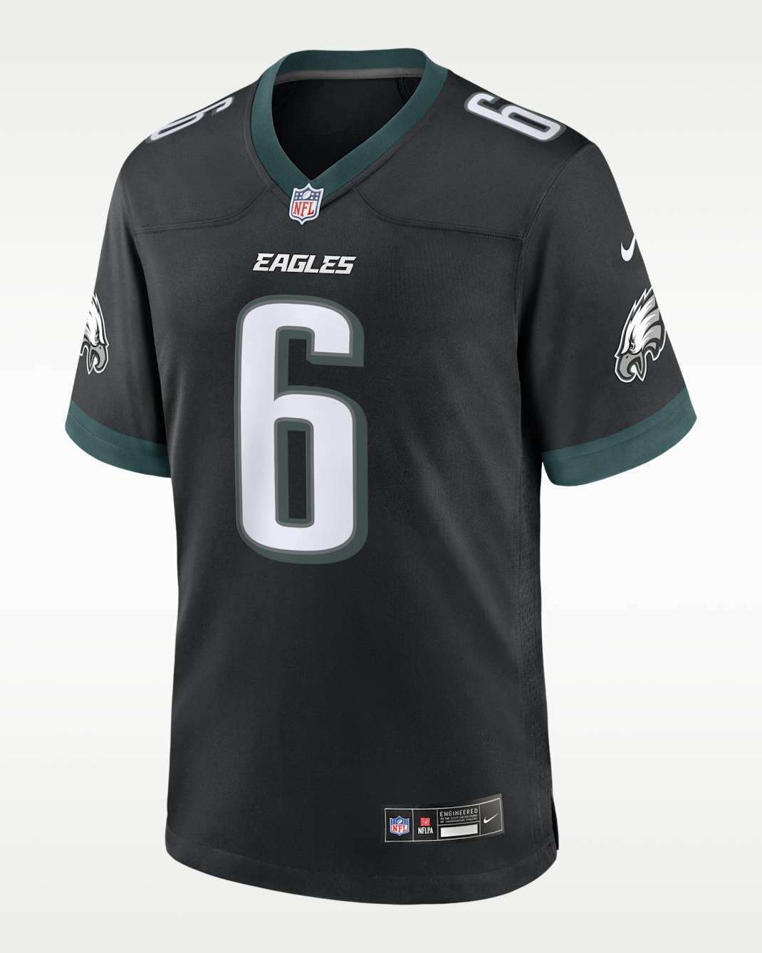 Jersey Nike de la NFL Game para hombre DeVonta Smith Philadelphia Eagles - Negro
