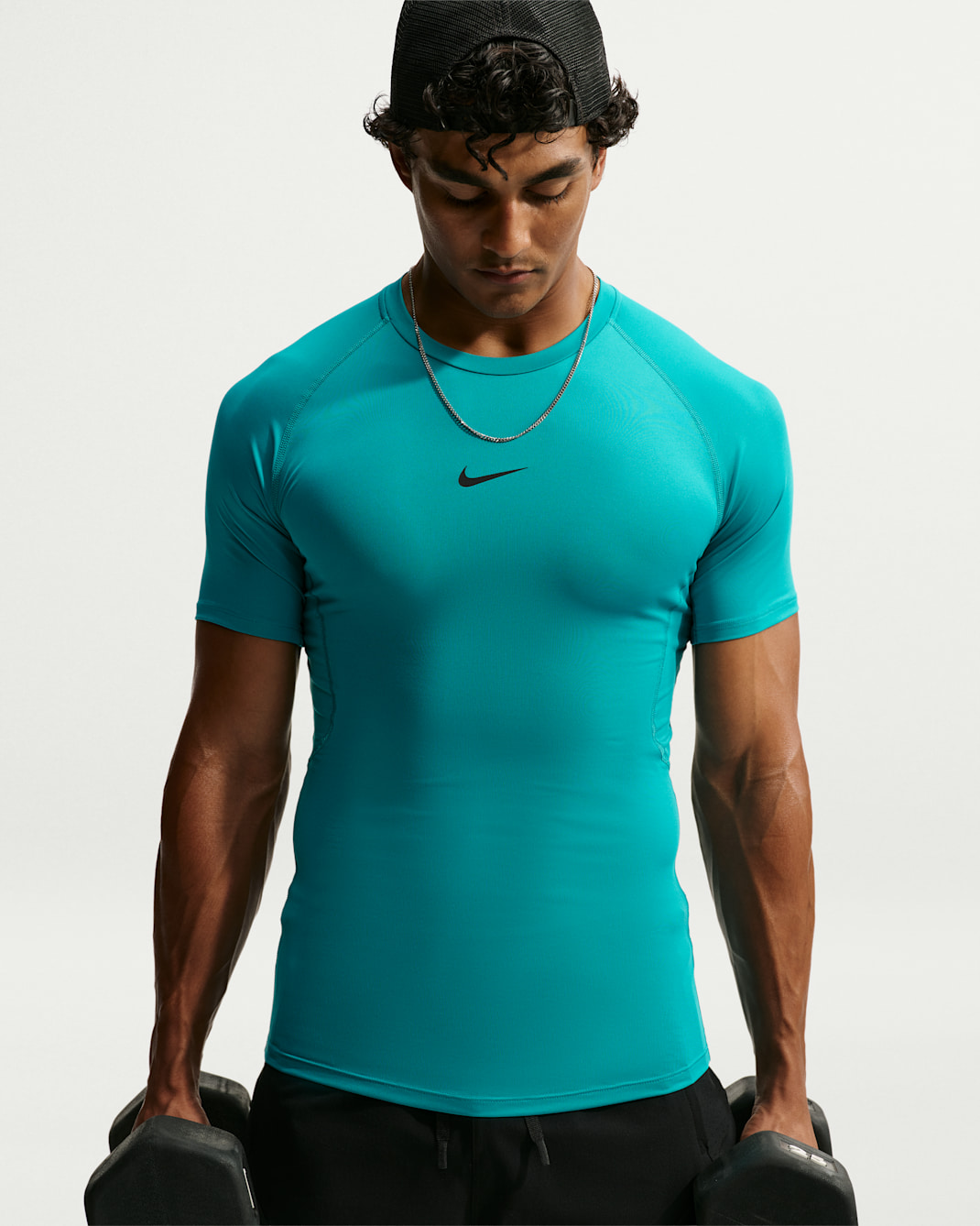 Nike Pro Men's Dri-FIT Tight Short-Sleeve Fitness Top - Energy/Black