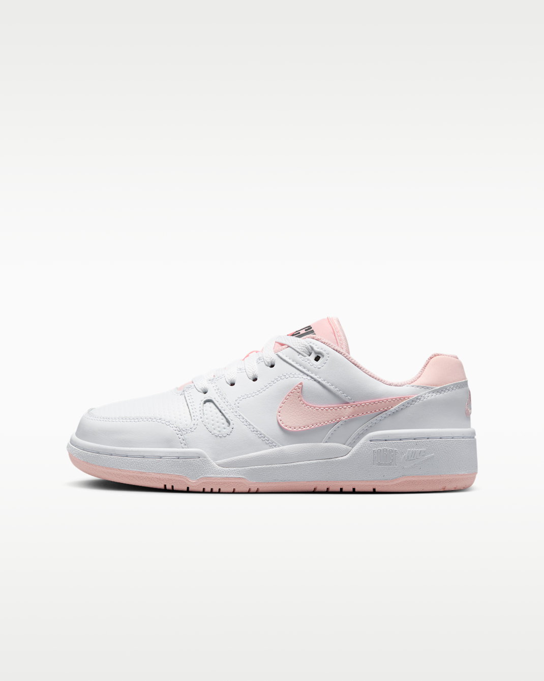 Nike Full Force Low Older Kids' Shoes - White/Bright Mango/Black/Echo Pink