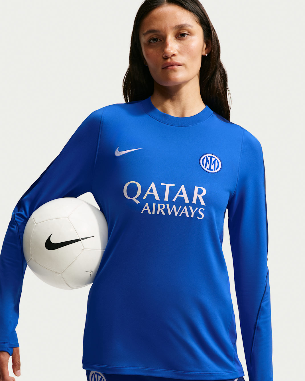 Inter Milan Strike Women's Nike Dri-FIT Football Crew-Neck Knit Top - Lyon Blue/Blue Void/White