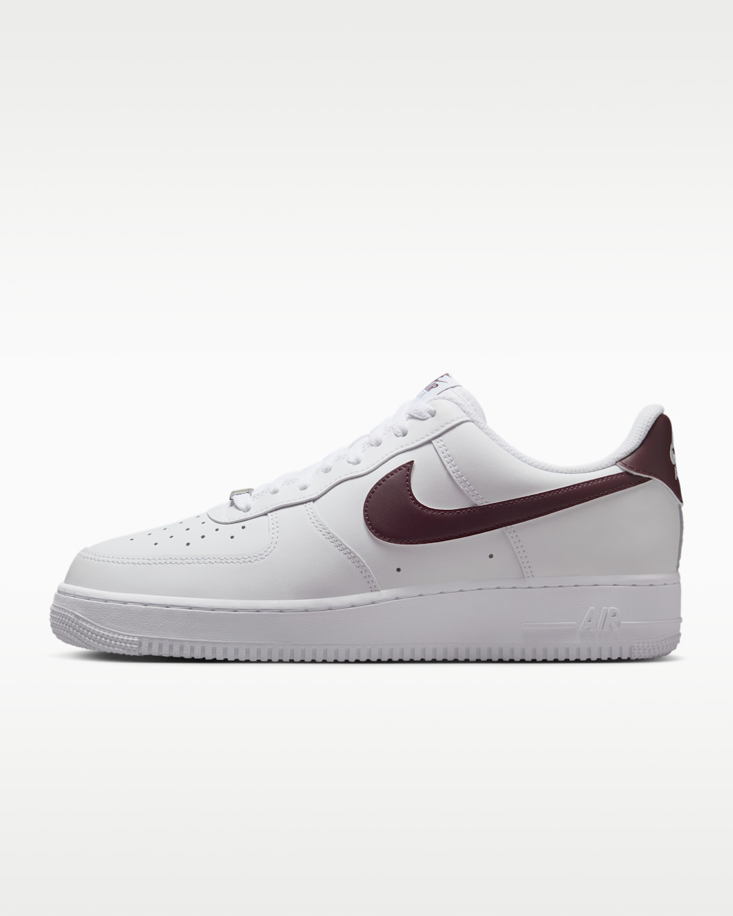 Nike Air Force 1 '07 男鞋 - 白色/白色/Burgundy Crush