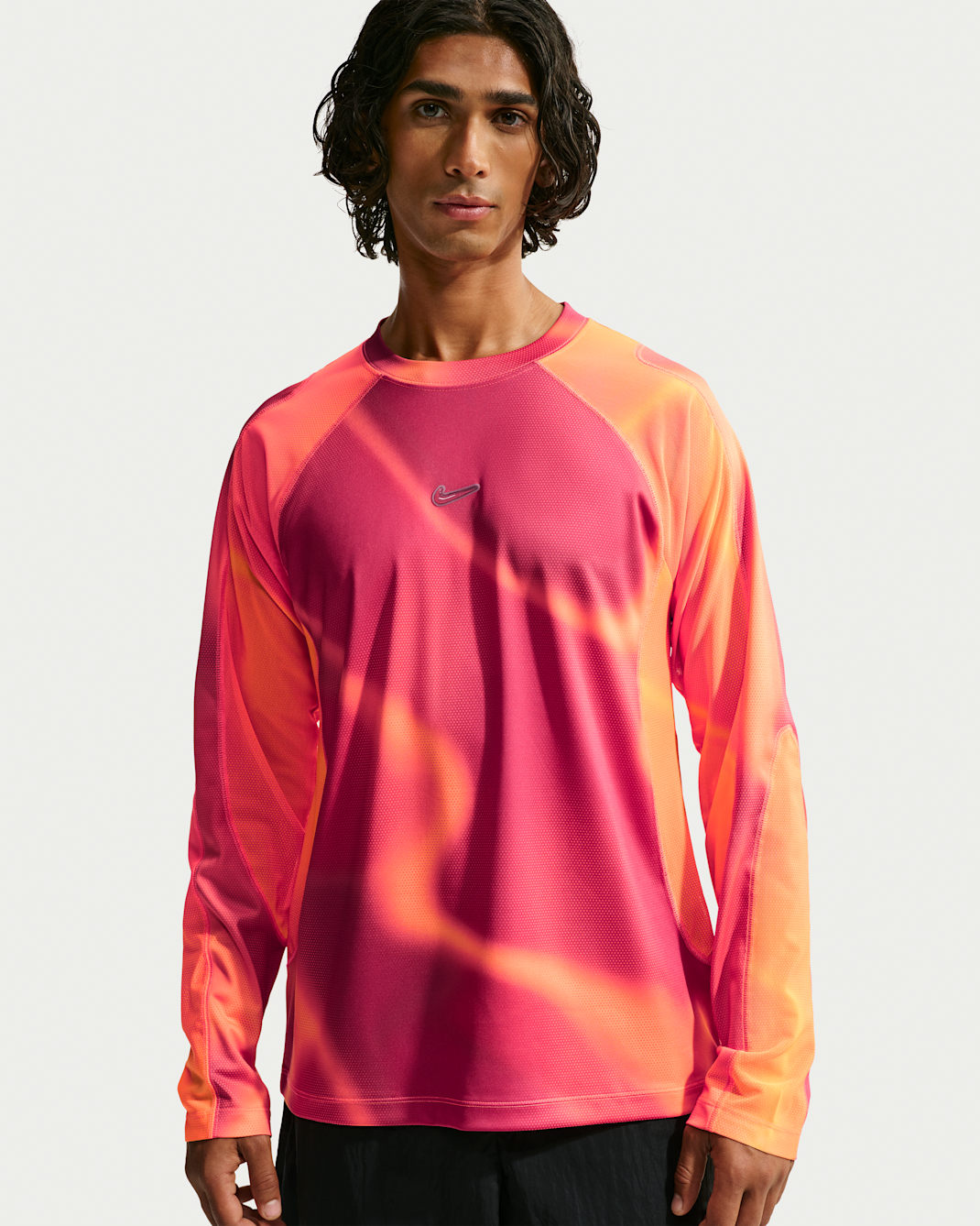 Nike Project F.R.O.G. Men's Dri-FIT Long-Sleeve Gleam Top - Bright Crimson/Total Orange/Mystic Dates/Total Orange