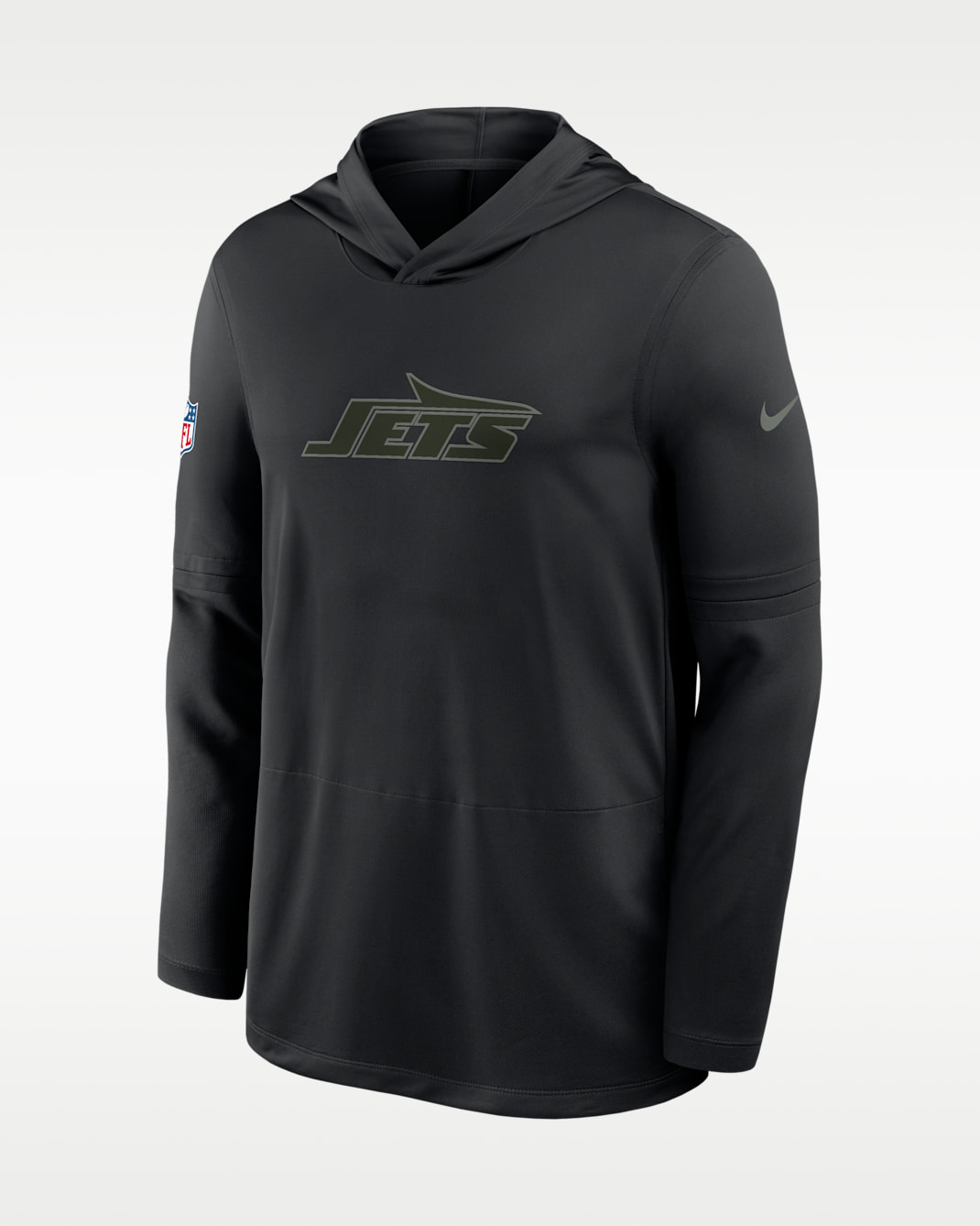 Playera de manga larga Nike Dri-FIT de la NFL con gorro para hombre New York Jets Rivalries Collection Sideline - Negro