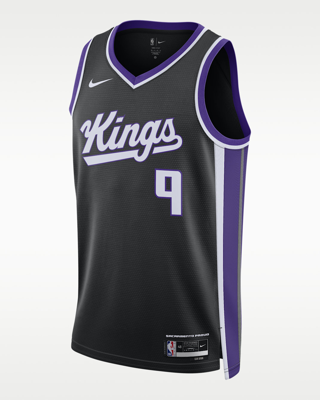 Sacramento Kings Icon Edition Nike Dri-FIT NBA Swingman Jersey - Black