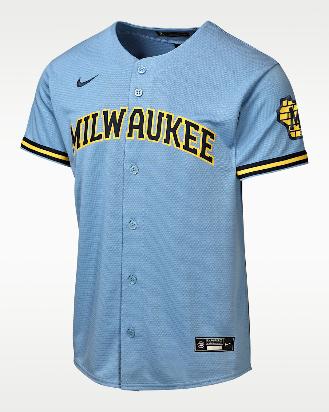 Jersey Nike de la MLB Stadium para niños talla grande Milwaukee Brewers - Azul