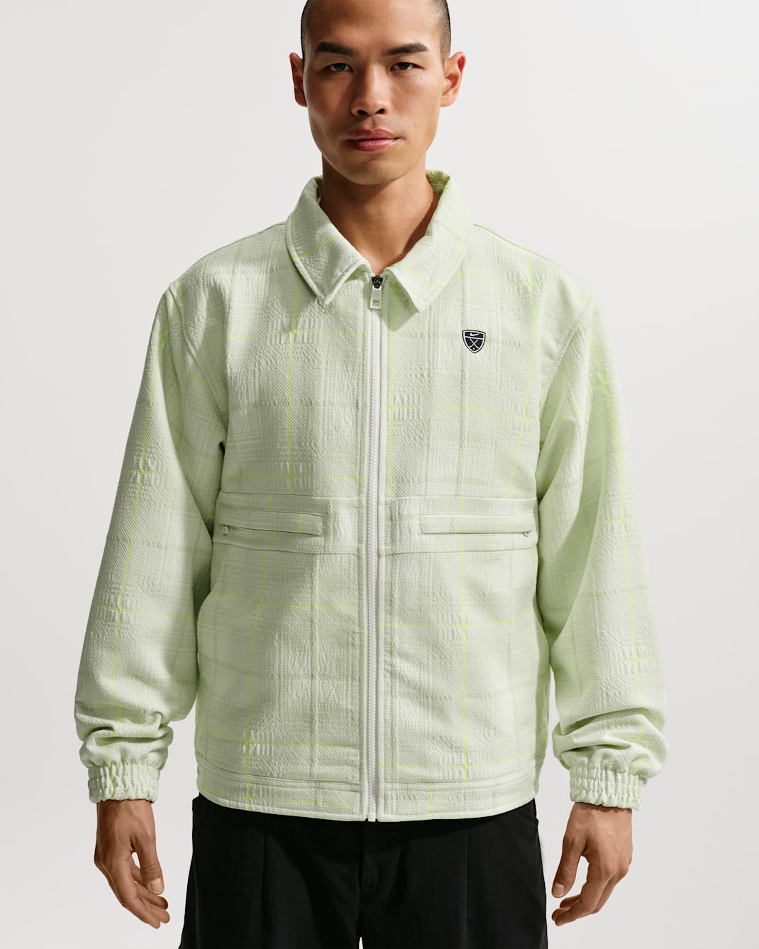 Nike Tartan Men's Loose Golf Jacket - Sail/Black