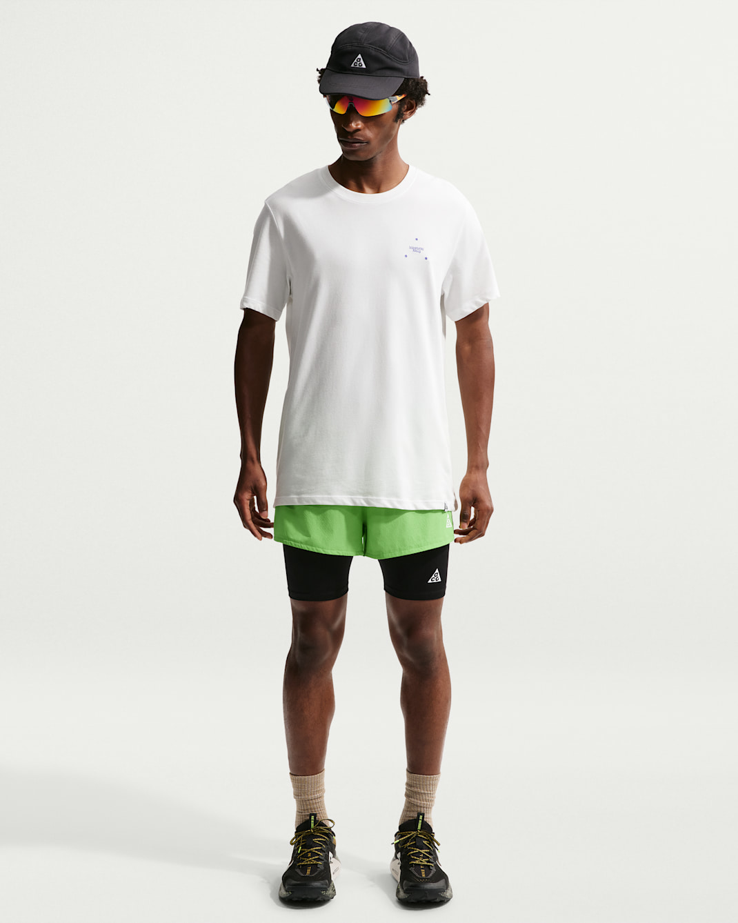 Męskie spodenki z wszytą bielizną Dri-FIT ADV Nike ACG „Trailwind” 8 cm - Mean Green/Volt Ice/Summit White