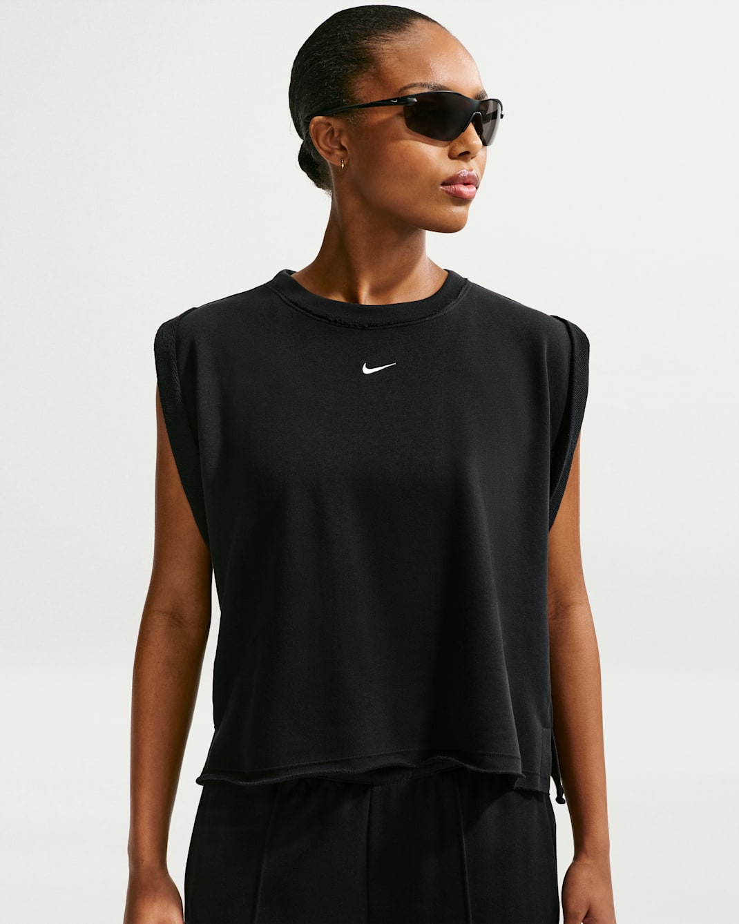 Nike Sportswear Chill Terry Women's Oversized Tank Top - Black/Sail