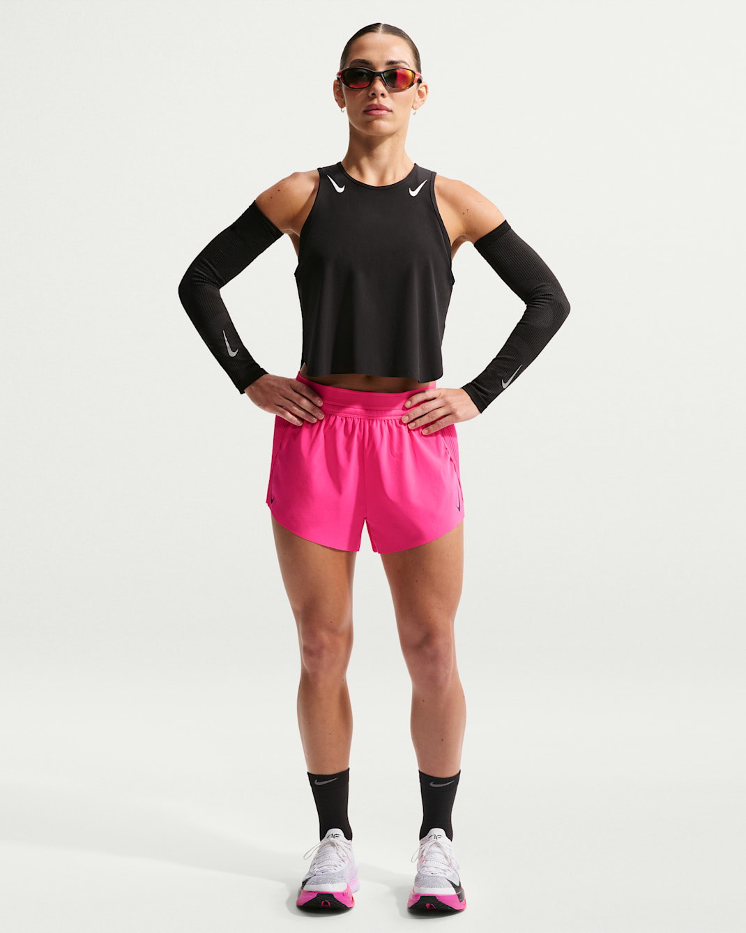 Nike AeroSwift 'Faith Kipyegon' Women's Dri-FIT ADV Mid-Rise 7.5cm (approx.) Brief-Lined Running Shorts - Hyper Pink/Black