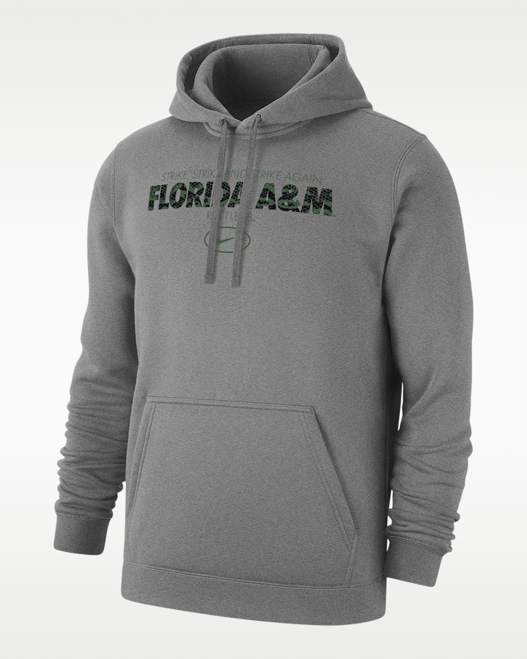Nike College (Florida A&M University) Men's Club Fleece Hoodie - Dark Grey Heather