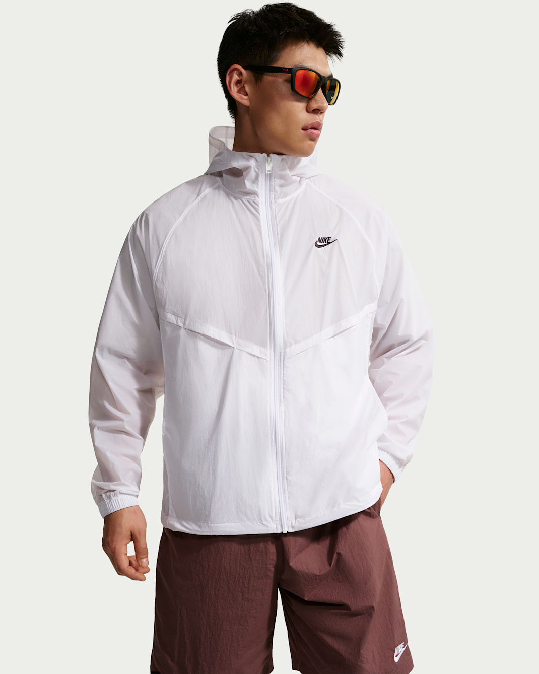 Nike Windrunner Men's Unlined Full-Zip UV Jacket - White/Black