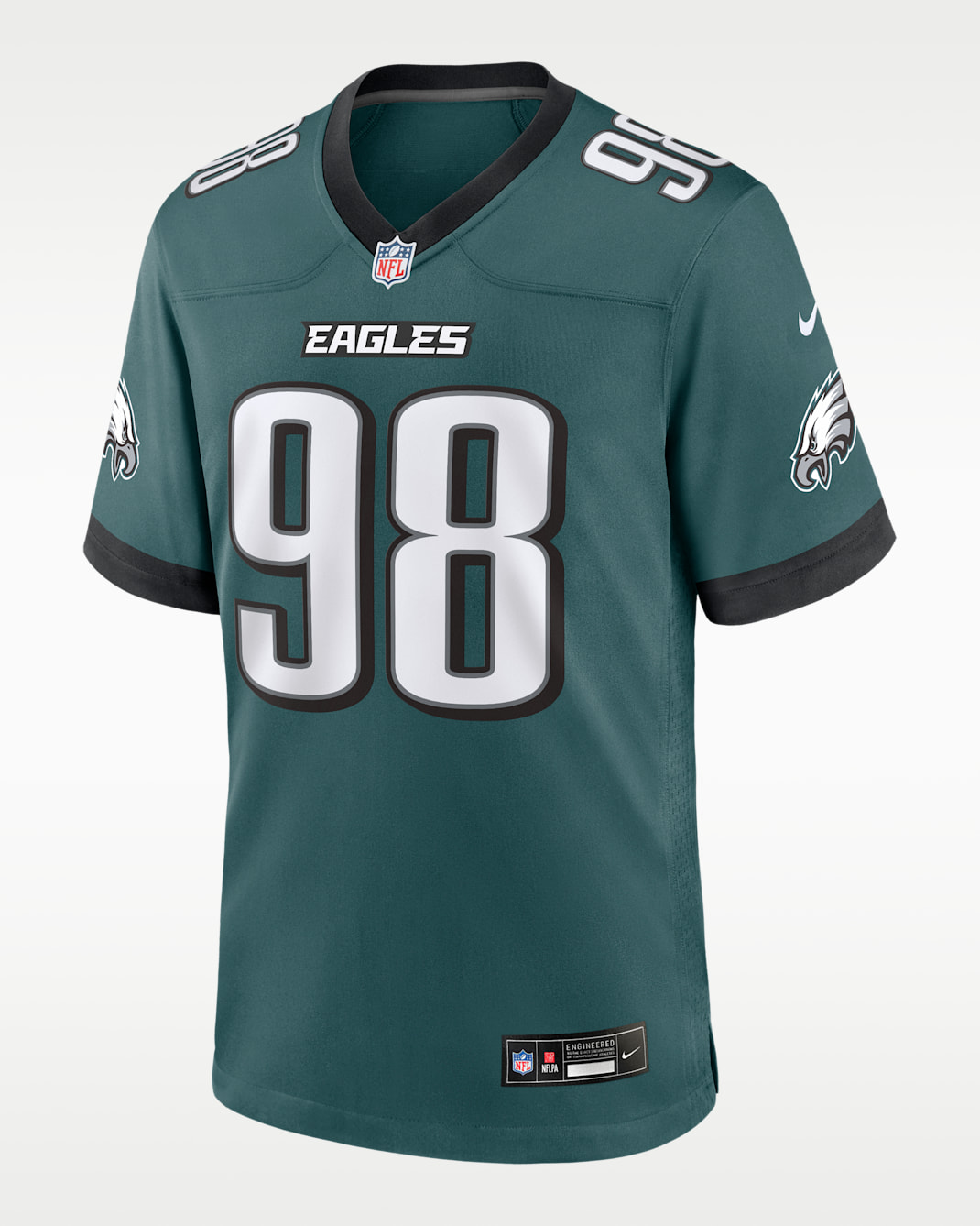 Jersey Nike de la NFL Game para hombre Jalen Carter Philadelphia Eagles - Verde