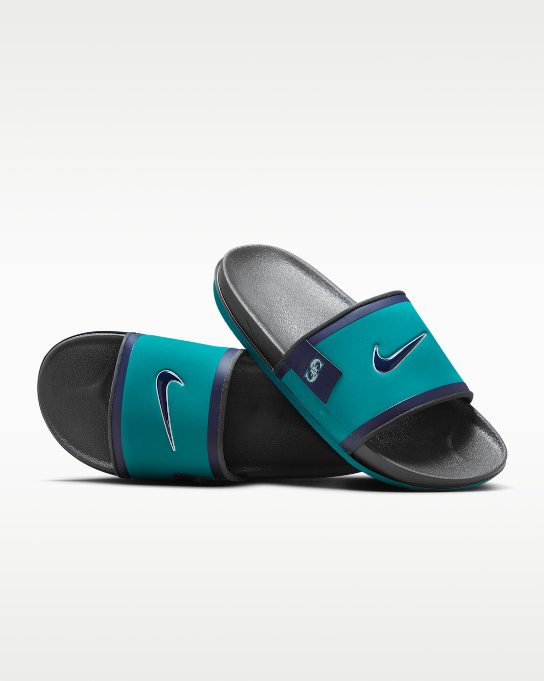 Nike Offcourt (Seattle Mariners) Offcourt Slides - Mardi Gras/Dark Smoke Grey/Midnight Navy