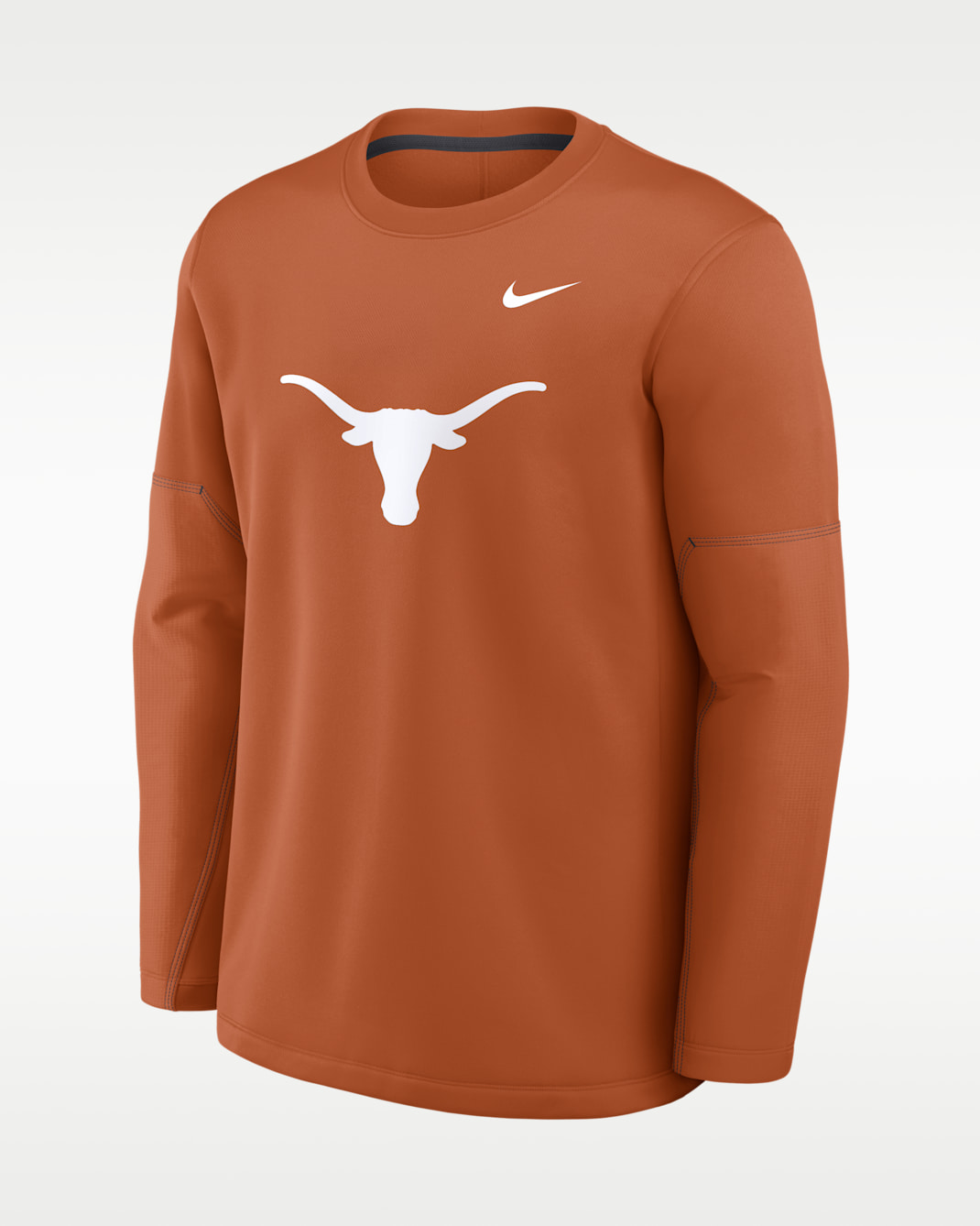 Playera de manga larga universitaria Nike Therma-FIT para hombre Texas Sideline Coaches - Naranja desierto/Antracita