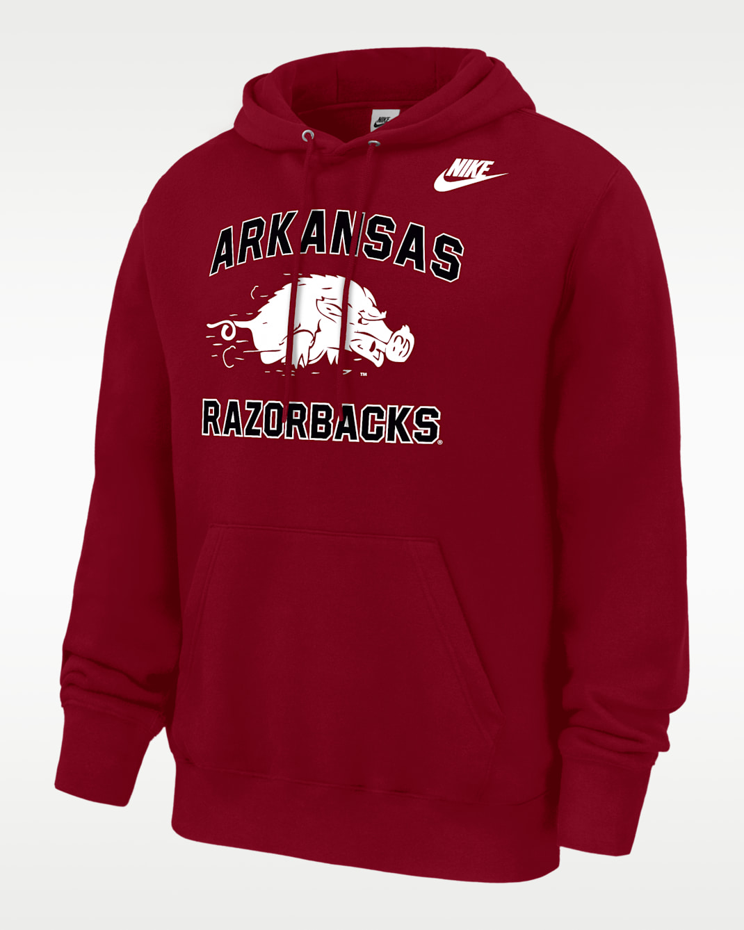 Arkansas Razorbacks Club Men's Nike Football Fleece Pullover Hoodie - Team Crimson