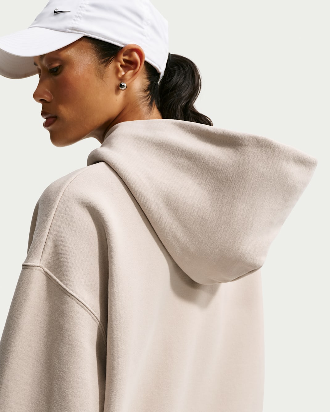 Nike Studio Fleece Medium Weight "Graphic Pack" Women's Oversized Pullover Logo Hoodie