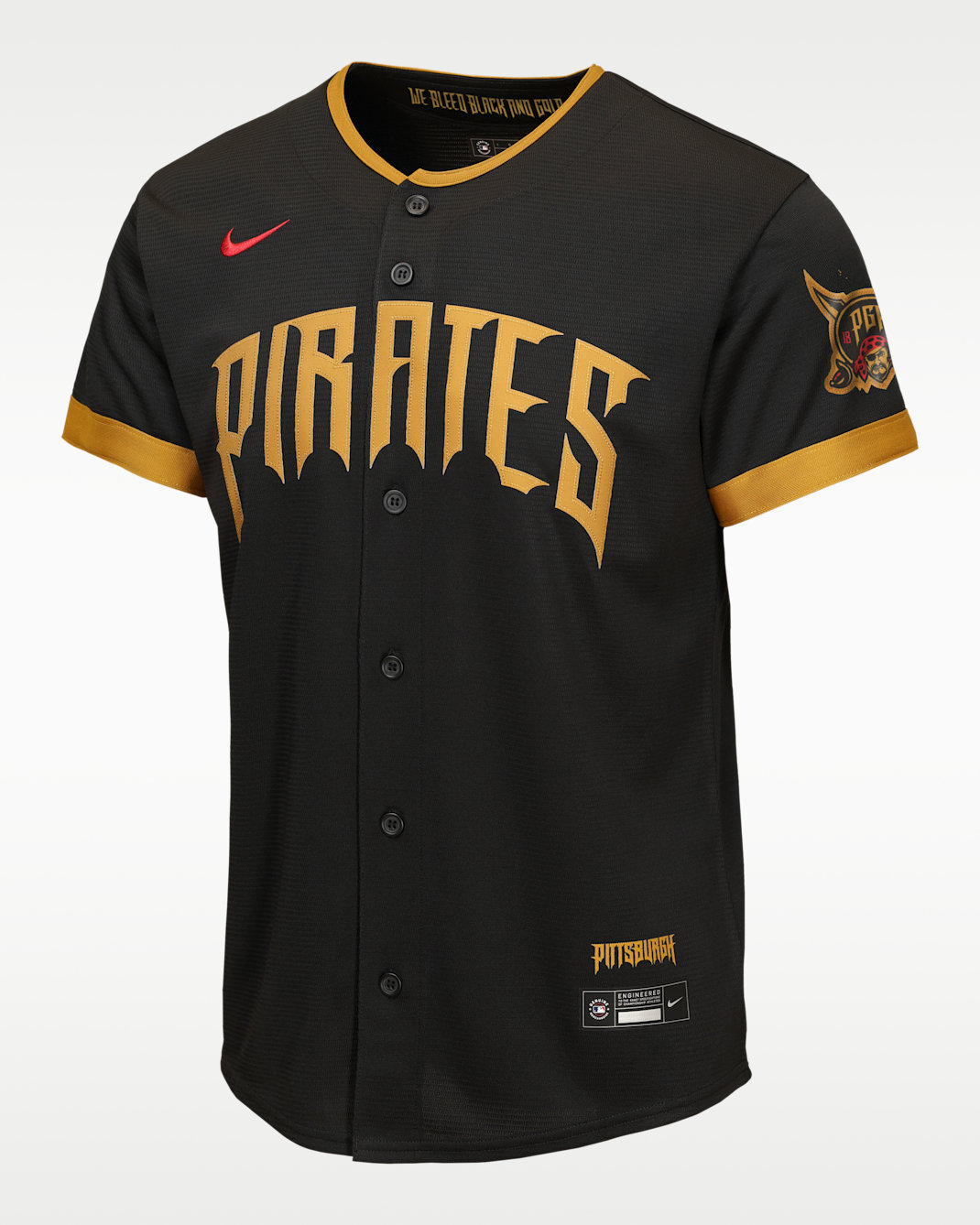 Pittsburgh Pirates City Connect Big Kids' Nike MLB Stadium Jersey - Black