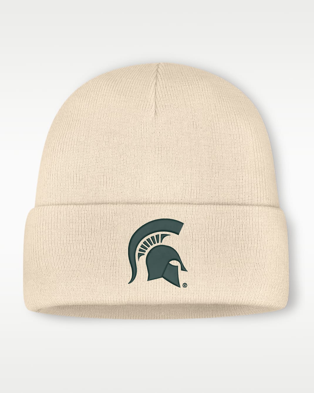 Gorro con dobladillo universitario Nike para hombre Michigan State - Natural