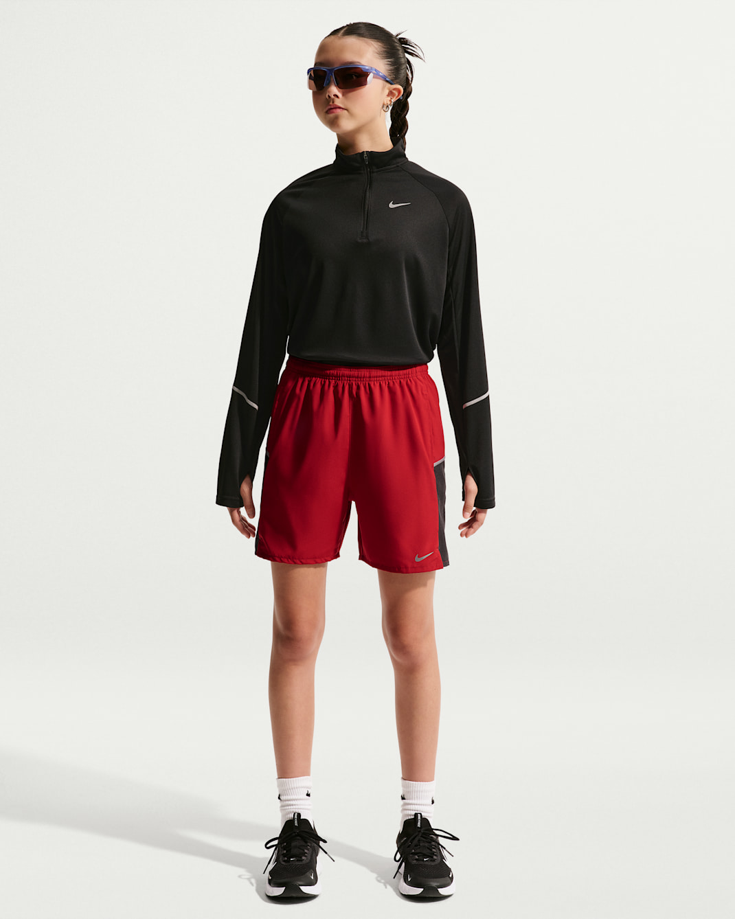 Short de training Nike Miler Dri-FIT pour ado - Tough Red/Dark Smoke Grey