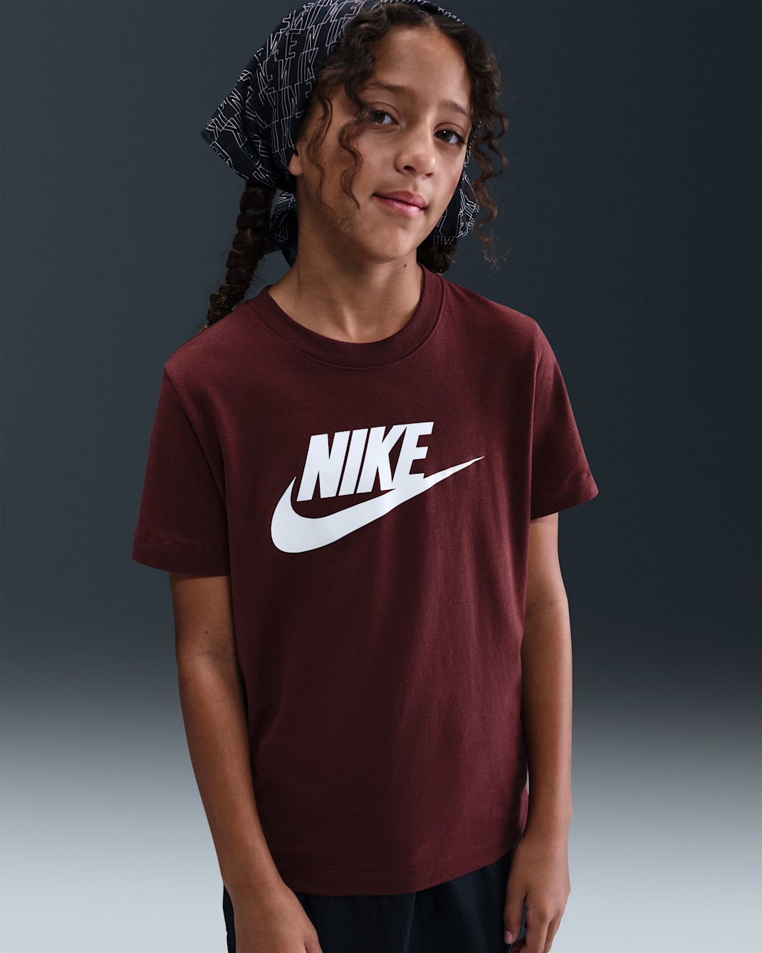 Playera para niños talla grande Nike Sportswear - Rojo team oscuro