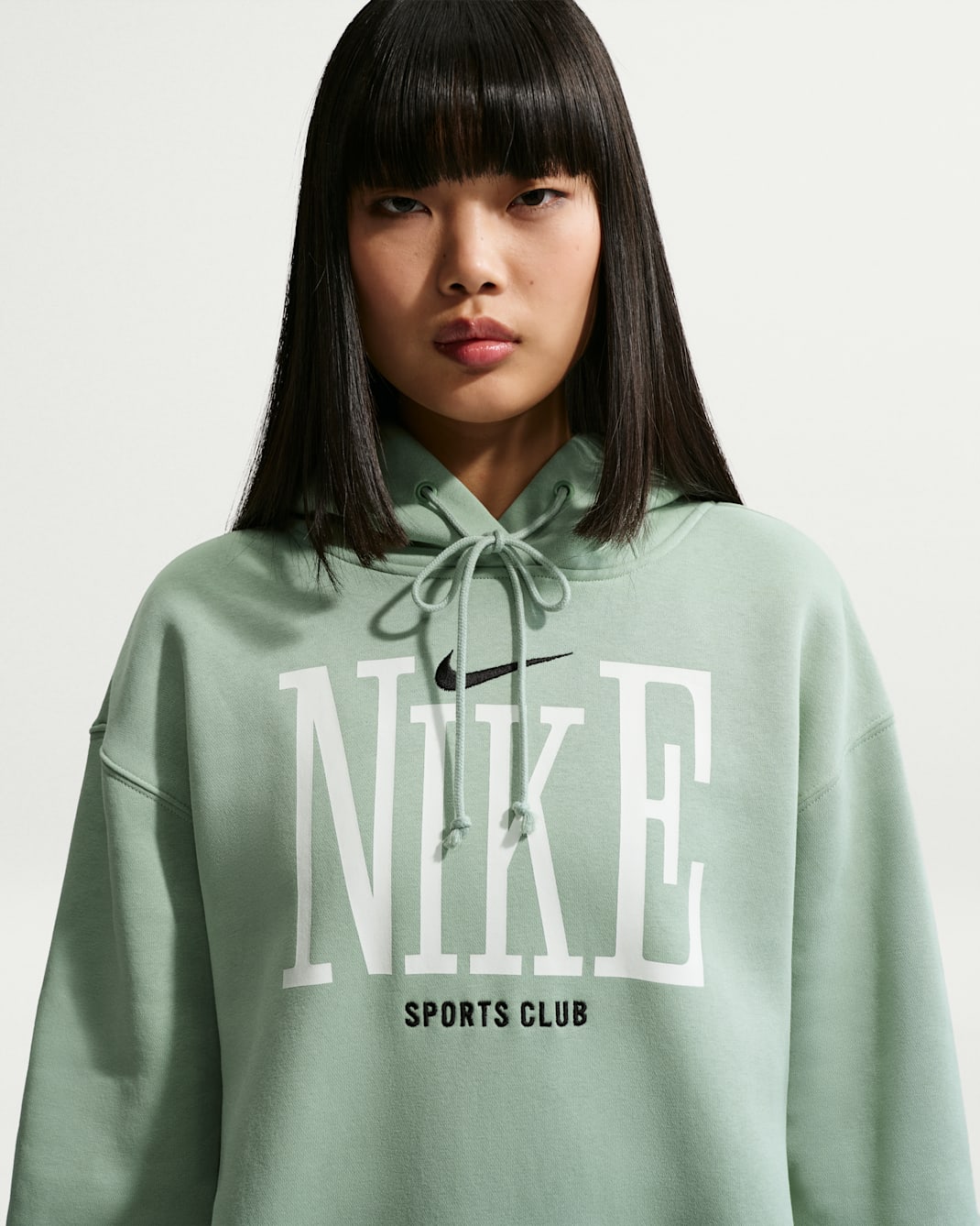 Nike Sportswear Phoenix Fleece oversized dameshoodie - Steam/Zwart