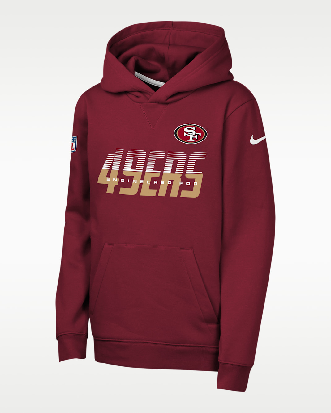 San Francisco 49ers Sideline Big Kids' Nike NFL Pullover Hoodie - Red