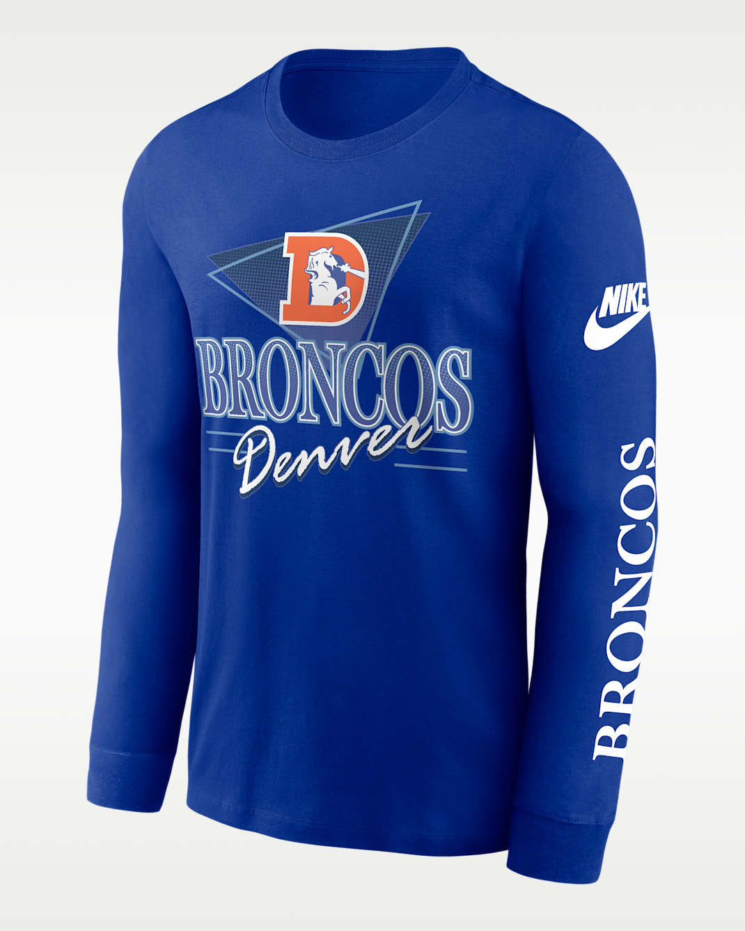 Denver Broncos Rewind Men's Nike NFL Long-Sleeve T-Shirt - Royal