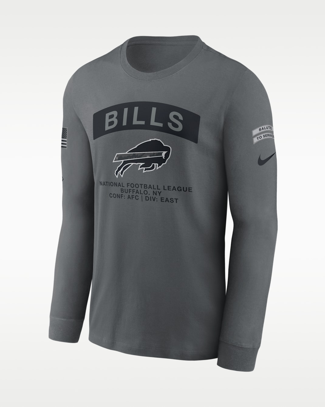 Buffalo Bills Salute to Service Men's Nike NFL Long-Sleeve T-Shirt - Grey