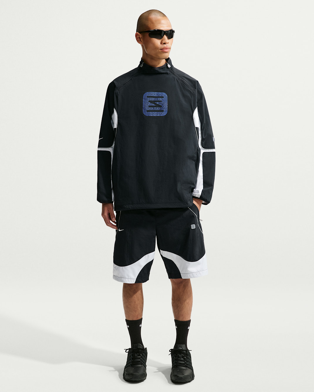 Nike Sportswear vevd shorts til herre - Svart/Hvit