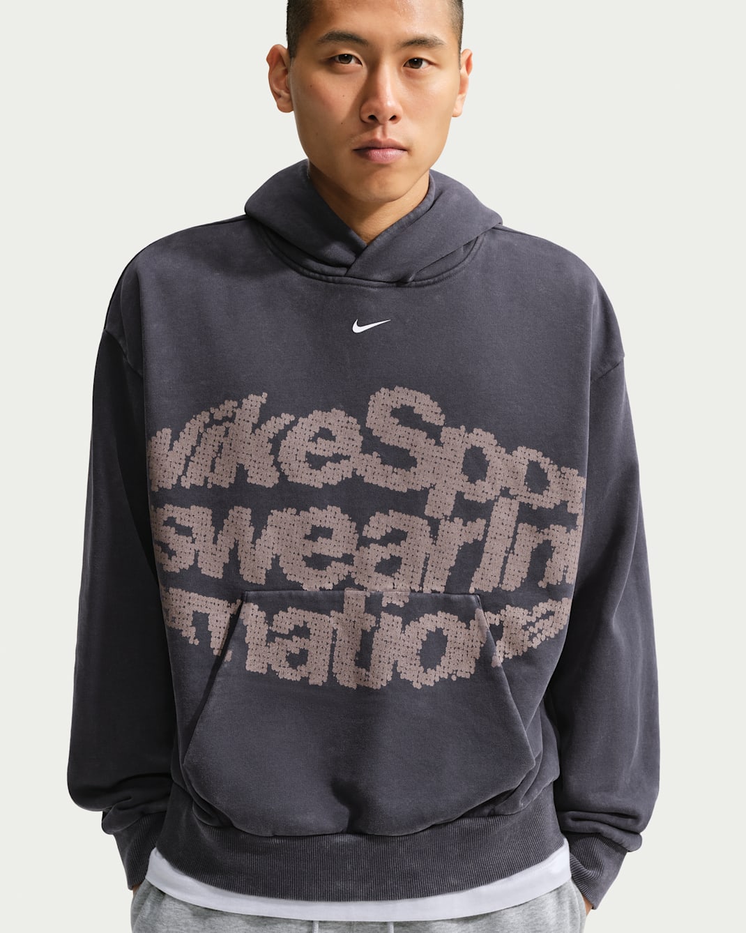 Nike Solo Swoosh Fleece Pullover Hoodie - Gridiron